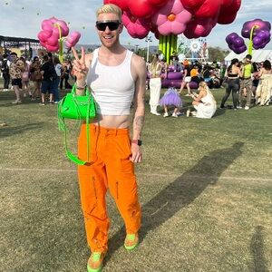 Stussy Orange Cargo Pants Size 30
